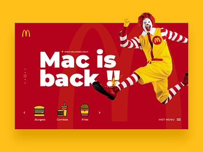 McDonalds design concept design mcdonalds ui uiux uiuxdesign ux uxdesign website website design