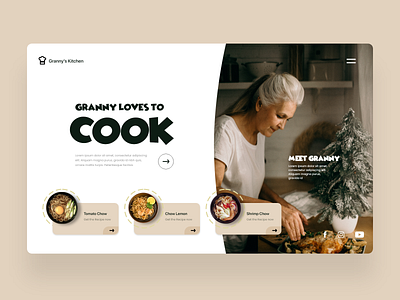 Concept for a food service design minimal ui ux website website design