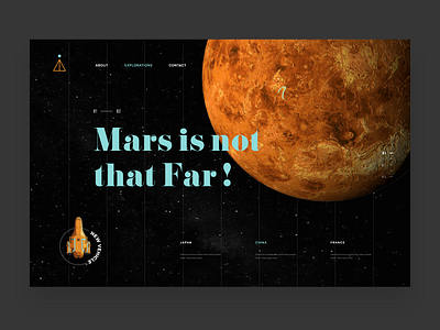 Concept for inter planet travel design minimal ui uiux user interface user interface design ux website website design