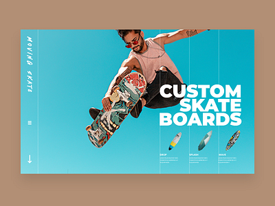 Skateboard website concept design minimal ui uiux ux uxdesign website website design