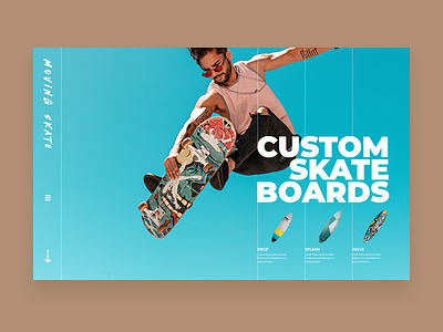 Skateboard website concept