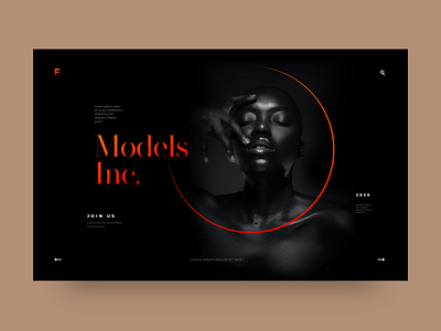 Fashion model agency website concept design minimal ui uiux ux uxdesign website website design