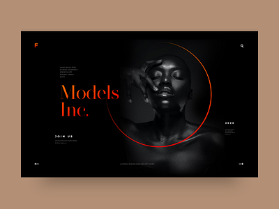 Fashion model agency website concept