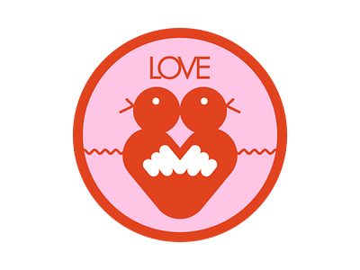 Lovebirds animal birds cute heart heartbeat illustration kiss logo logodesign logodesigner logos love lovebirds lovers pink pulse romance romantic valentine valentine day