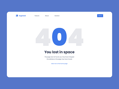 Empty state - 404 404 blue blue and white design emptystate interface lost typography ui ux web