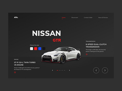 Exploration - Show room branding car custom dark dark ui design interface product show room typography ui ux web website