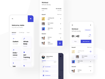 Workout app concept by habieadinata on Dribbble