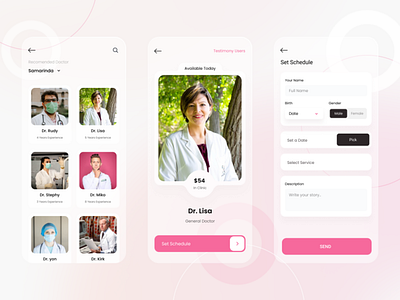 Medical app - exploration app blur clean design doctor doctors female form gender glass grid interface location male medical medicine schedule trends typography ui