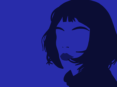 Feeling Blue art blue clean colors design illustration minimal pop art popart shapes simple simplistic woman