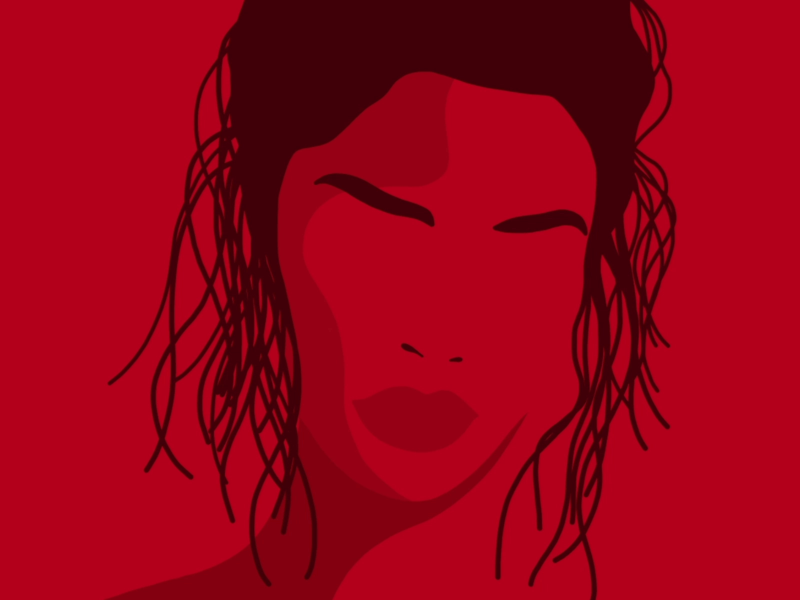 Seeing Red animation art colors design illustration illustration art minimal motiongraphics popart red rose simple simplistic woman