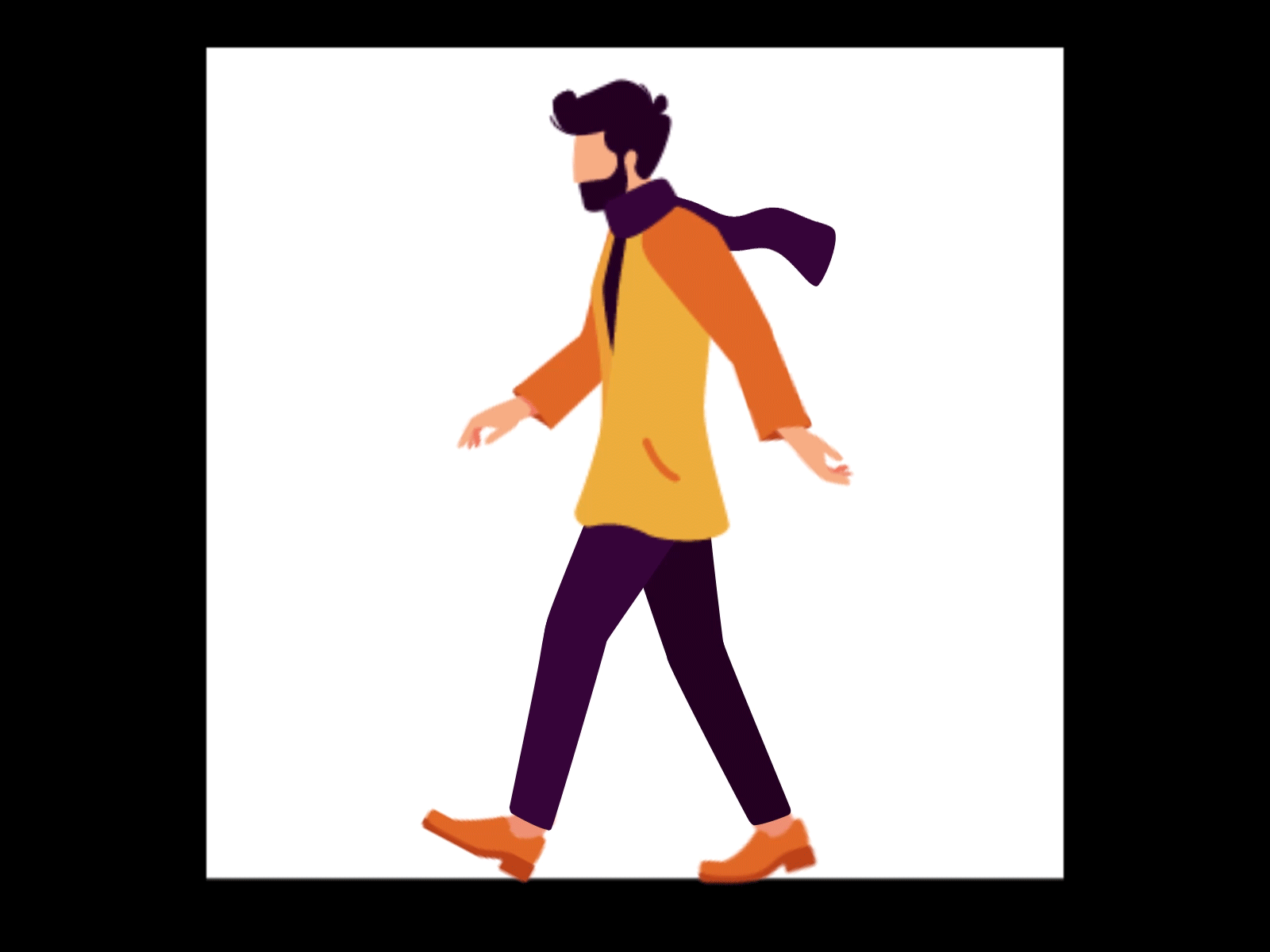 Human Walkcycle 2d 2d animation aftereffets animation character gif illustration loop motiongraphics vector walkcycle