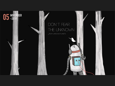 DO NOT FEAR THE UNKNOWN design illustration