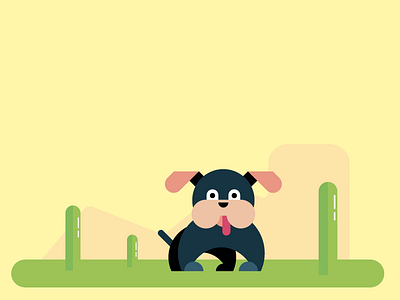 Cute Dog | Flat Drawing cute dog flat design dog vector dog