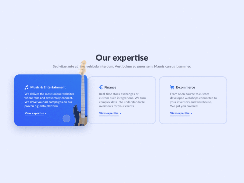 Our expertise block agency animation clean design expertise hover interaction interface motion our expertise ui ux vector web webdesign