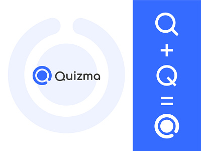 Quizma logo concept branding design logo logo design search vector