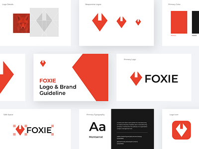 Foxie Logo Design and Brand Guideline (Fox Logo)