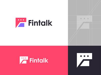 Fintalk Logo Design brand identity branding brandmark business logo chat f letter f mark graphic design logo logo design logomark logos logotype mark symbol talk technology usa vector art vectormark