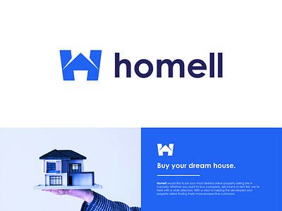 Homell Logo Design brand identity branding brandmark business logo h home h letter home home icon home logo house house logo icon logo logo design logomark property property logo sarfraz jasim trending usa