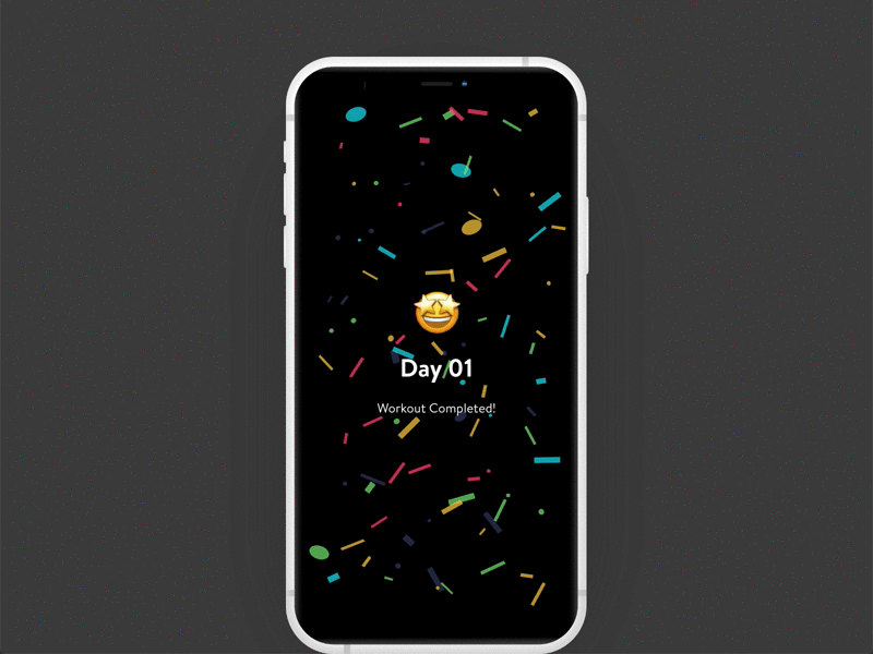 Confetti Effect on Workout Completion
