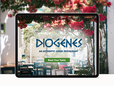 Greek Restaurant Landing page design layout design ui ux