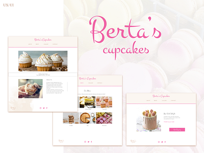 Berta's Cupcakes: the cake shop bakery cakes cakeshop daily ui landing page layout design ux webdesign