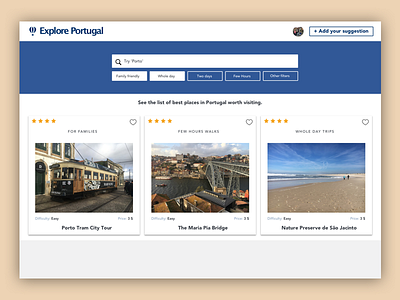 Explore Portugal: the community driven website concept