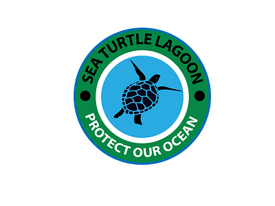 Sea Turtle Lagoon Logo branding logo logotype t shirt design vector