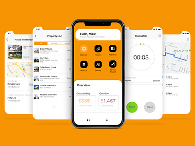 Digital Property Management, mobile app concept daily ui dailyui mobile design property management ui ui design ux