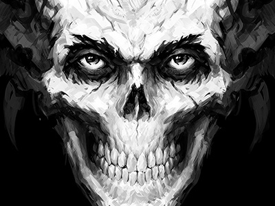 Skull 2d art devil poster sketch skull tattoo