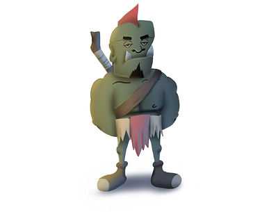 orc. design illustration orc rpg warrior