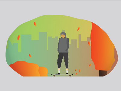 Skateboarding city design illustration skate skateboarding typography weather