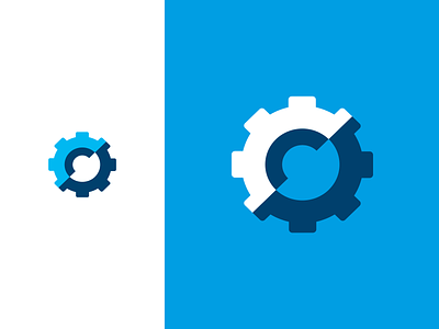 Approved logo for Blom Techniek 3d blue brand branding design designer gear grid identity logo logodesign logos tech logo technical technology typography vector