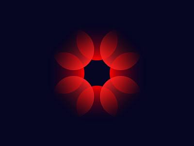 Flower Star black blackhole brand branding design flower flowers identity logo mark red simple star transparency transparent vector mark