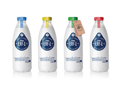 Erf-1 packaging design bottle branding design drink identity logo milk packaging