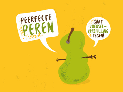 Pearfect design food fruit identity illustration pear waste branding