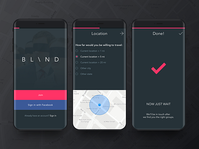 Blind app design ui ux