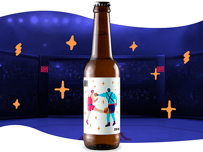 Balhe beer design balhé beer label branding design illustration packagedesign packaging wrestling