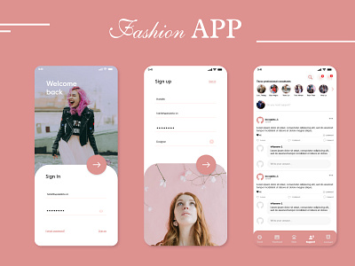 Fashion APP app branding design logo typography ui ux vector