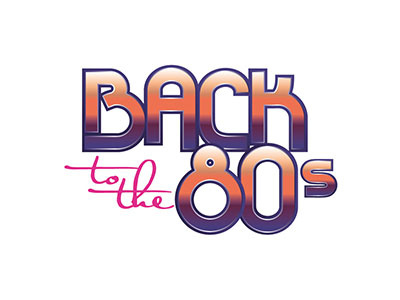 Back 80s 80s branding logo typography vector work