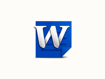 Word Icon Mix design dock icon vector word