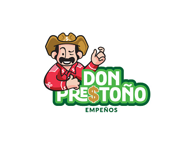 Don Prestoño branding design logo mexican mexico pawnbroker ranchero