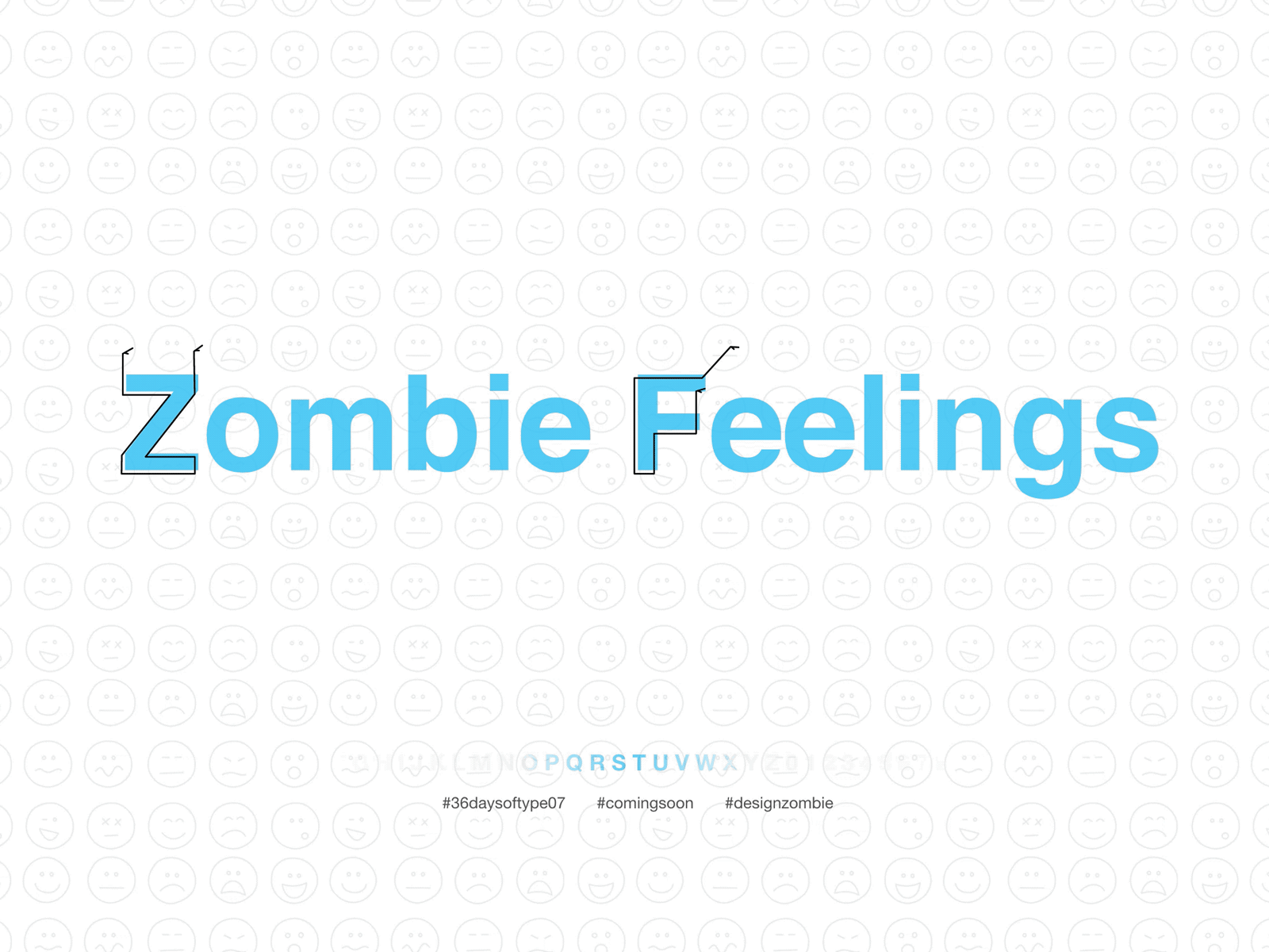 Zombie Feelings 36days 36daysoftype adobe xd animation design design jombie designzombie feelings graphics illustration interaction design latepost micro interaction sushant sushant kumar rai zombie