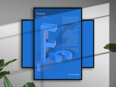 Typography Poster: Futura 3d poster 3dtext art blue design jombie design zombie follow me graphic graphics design illustration knowyourtypeface poster art sushant sushant kumar rai texture typogaphy typography poster uiux