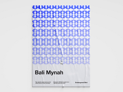 Endangered Bird: Bali Mynah communication design endangered bird graphic design swiss styl pattern design poster design sushant kumar rai swiss poster swiss style