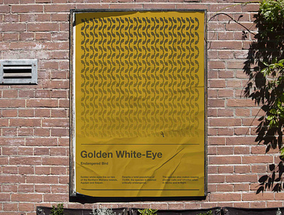 Endangered Bird: Golden White-Eye communication design graphic design pattern design poster design sushant kumar rai swiss design swiss style
