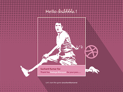 Hello Dribbble! basketball debut design jombie illustration sushant sushant kumar rai