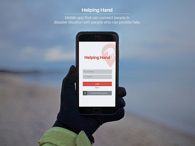 Helping Hand | Disaster Relief App application design design jombie design process disaster relief graphics interaction mobile research sushant sushant kumar rai ui ux