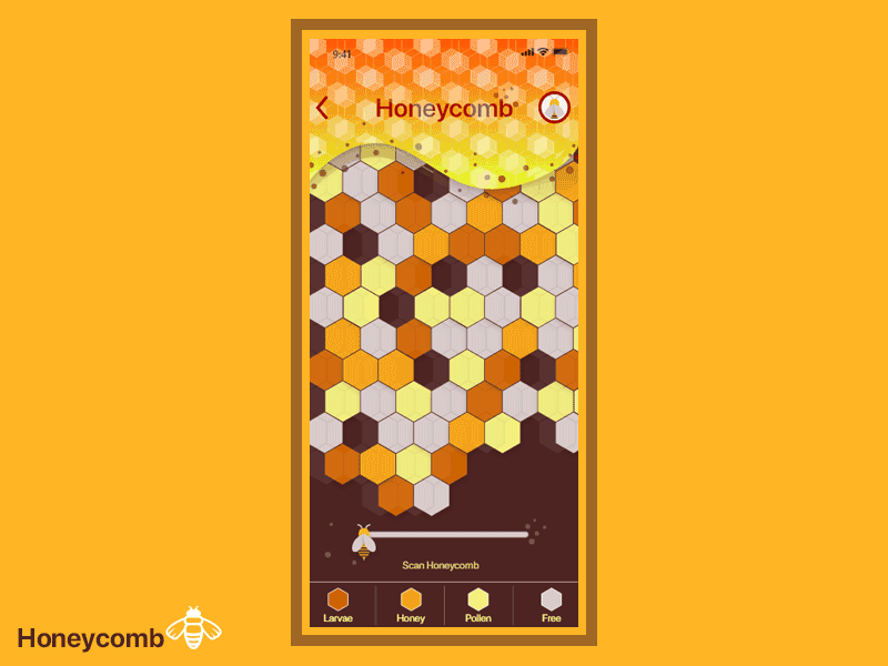 Honeycomb | Fun Concept adobe xd animation app design graphics interaction design micro interaction mobile app ui uiux