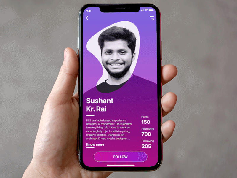 User Profile design jombie sushant kumar rai sushant user profile daily ui 006 daily ui challange dailyui daily 100 application design adobe xd micro interaction animation uiux interaction graphics app design ux interaction design ui