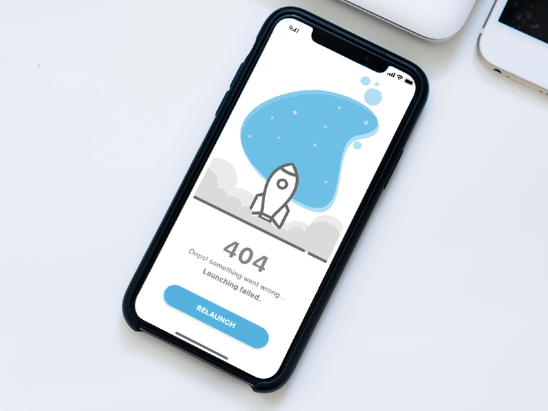 404 Error adobe xd animation app design daily 100 dailyui dailyui 008 dailyui challenge design jombie error 404 graphics interaction interaction design micro interaction mobile app rocket launch sushant sushant kumar rai ui uiux ux